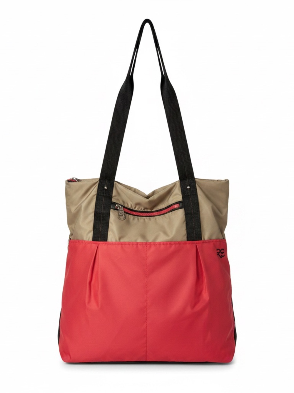 Stone Mountain Rare Earth Pink and Tan Tote with Black Straps